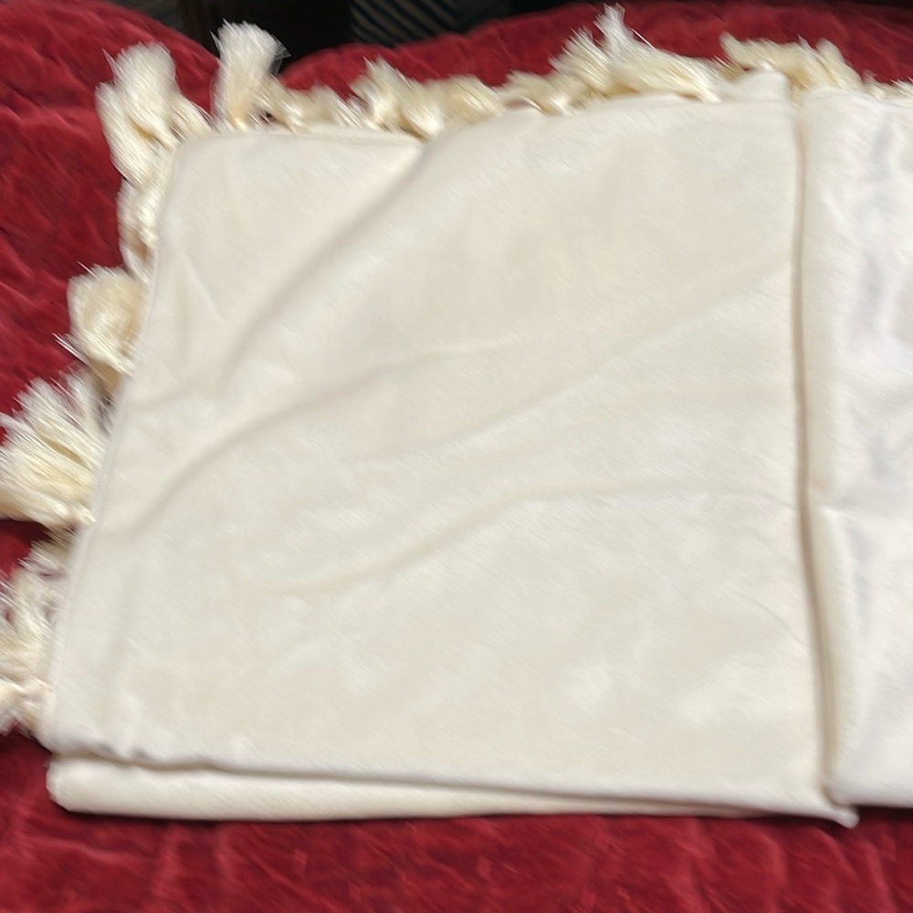 Pair of Ivory Pillow Covers